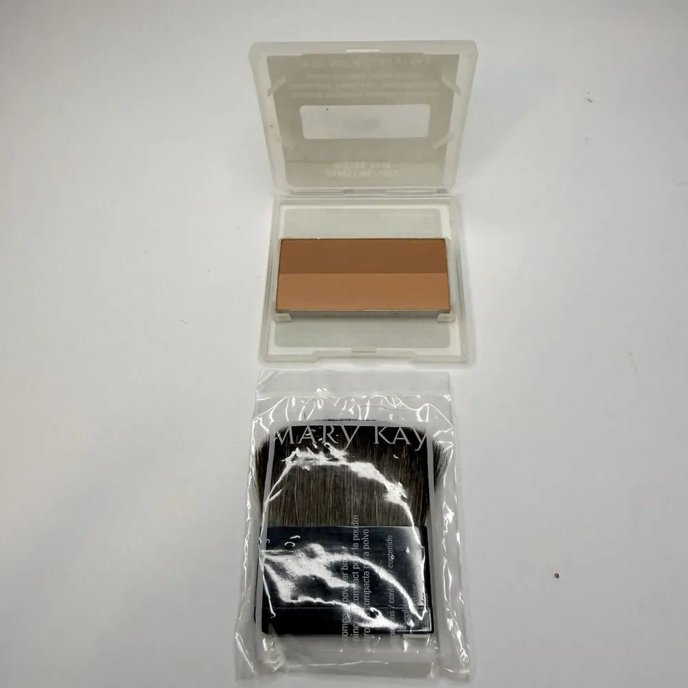 Mary Kay SANDSTONE/GRES Cheek Color + MK Brush Lot New NOS .22 oz.